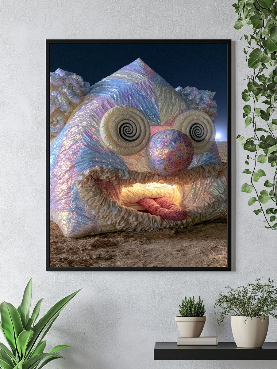 Surreal Night Sculpture Poster. — room view 4