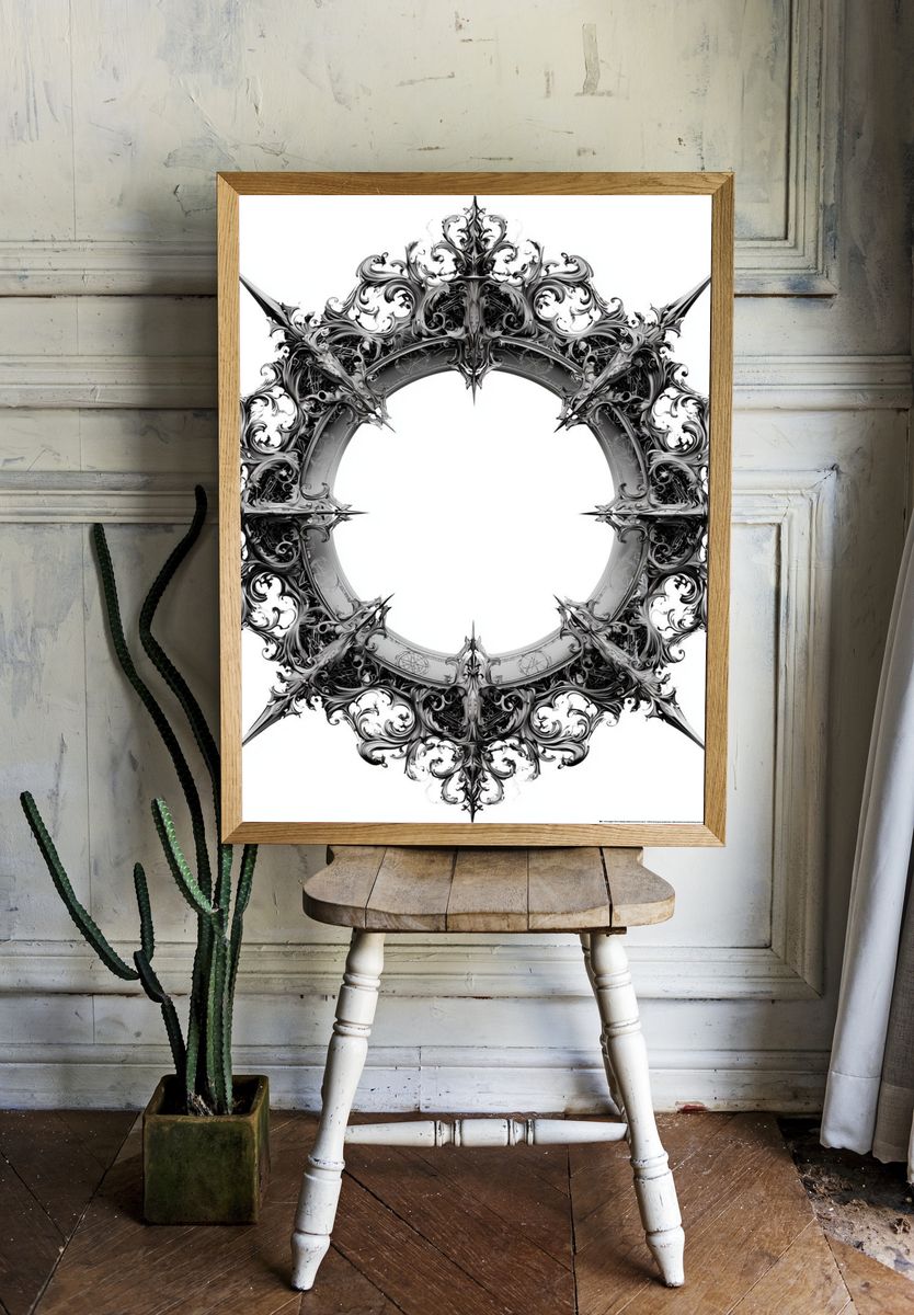 Gothic Ornamental Halo Poster. room preview