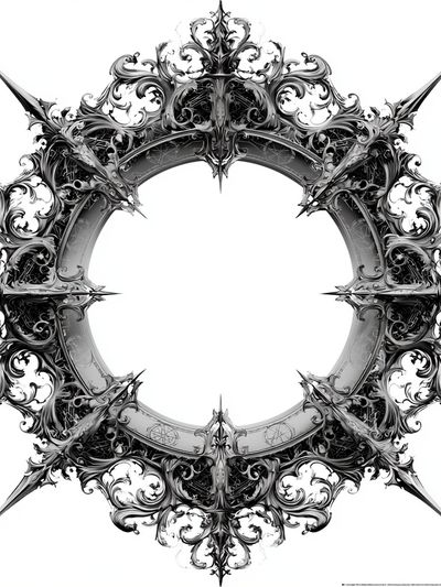 Gothic Ornamental Halo Poster. poster