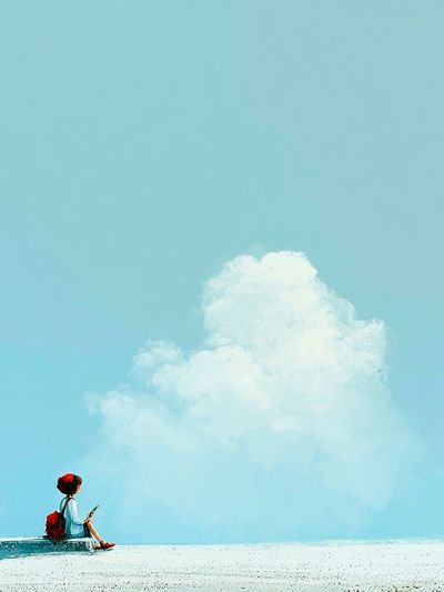 Girl by the Sea — Surreal Print. poster