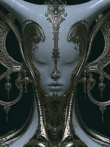 Surreal Masked Face Fine-Art Print. poster detail