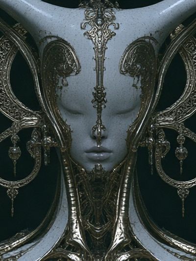 Surreal Masked Face Fine-Art Print. poster