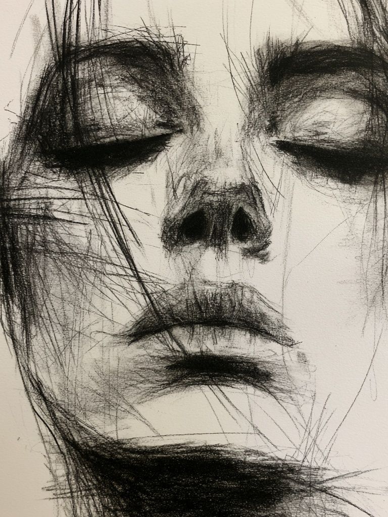 Abstract Face Sketch Poster. poster — fine-art art