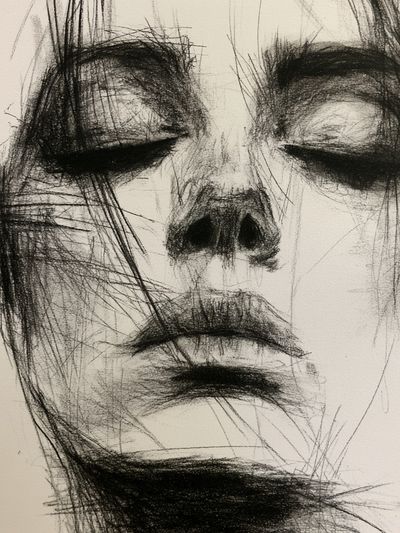 Abstract Face Sketch Poster. poster