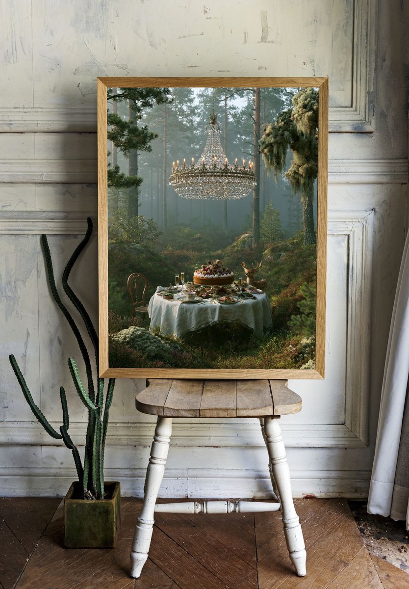 Enchanted Forest Banquet Print. room preview