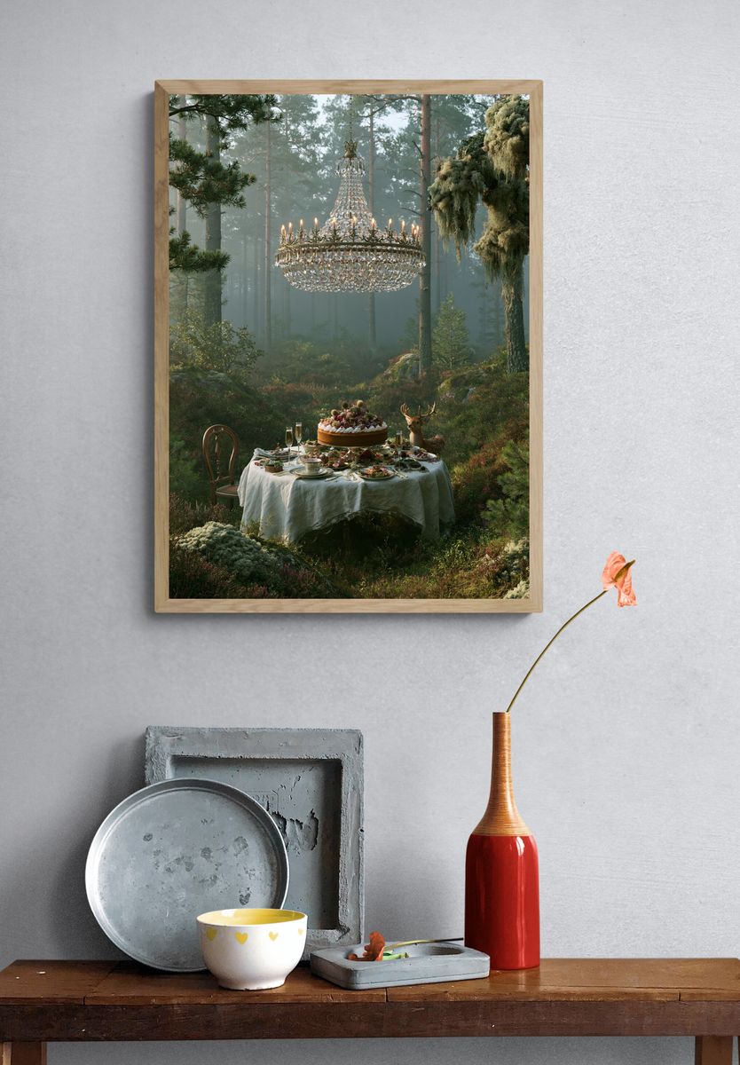 Enchanted Forest Banquet Print. — room view 3