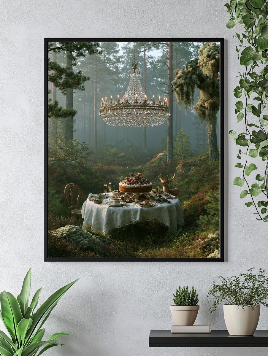 Enchanted Forest Banquet Print. — room view 4
