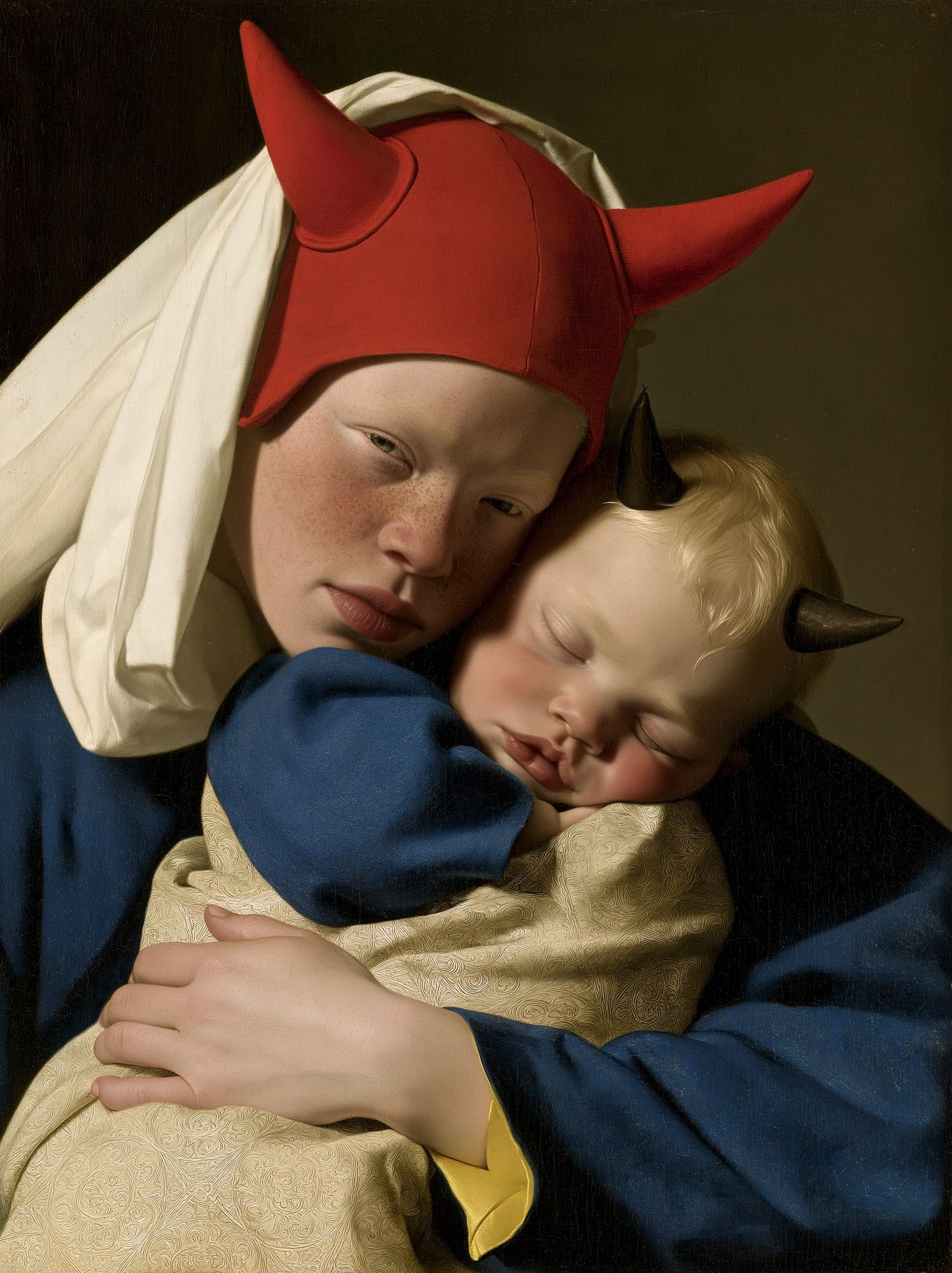 Horned Mother and Child Fine-Art Print. poster detail