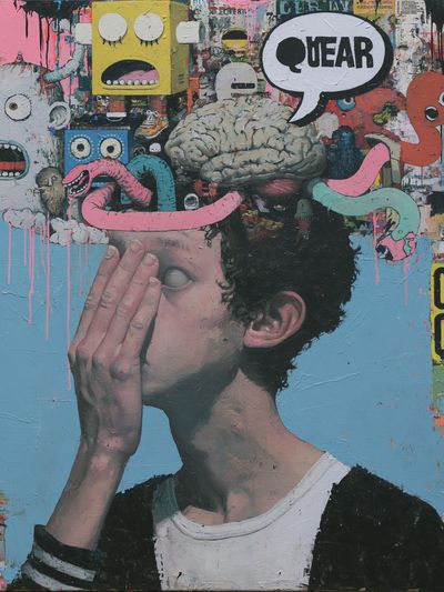 Surreal Graffiti Mindscape Poster. poster print