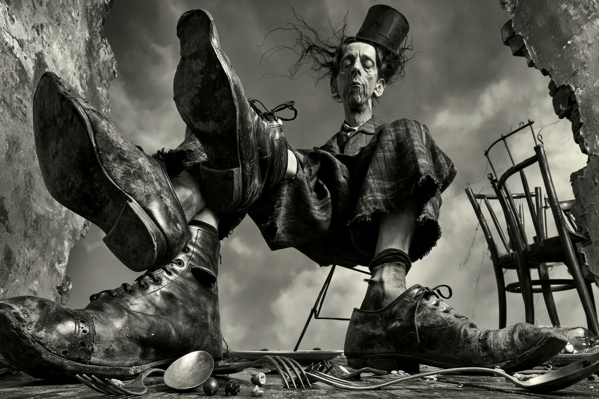 Surreal Gothic Figure Photography Poster. poster detail