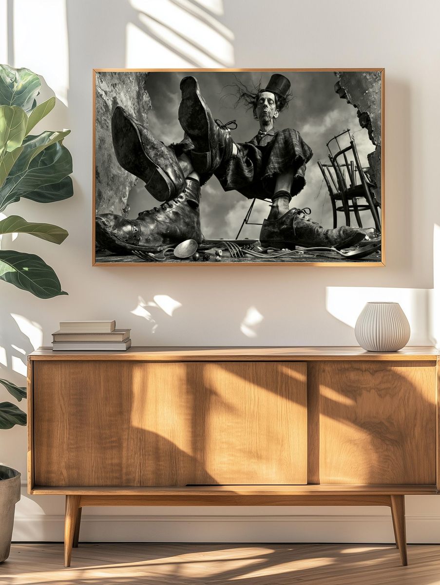 Surreal Gothic Figure Photography Poster. — room view 3