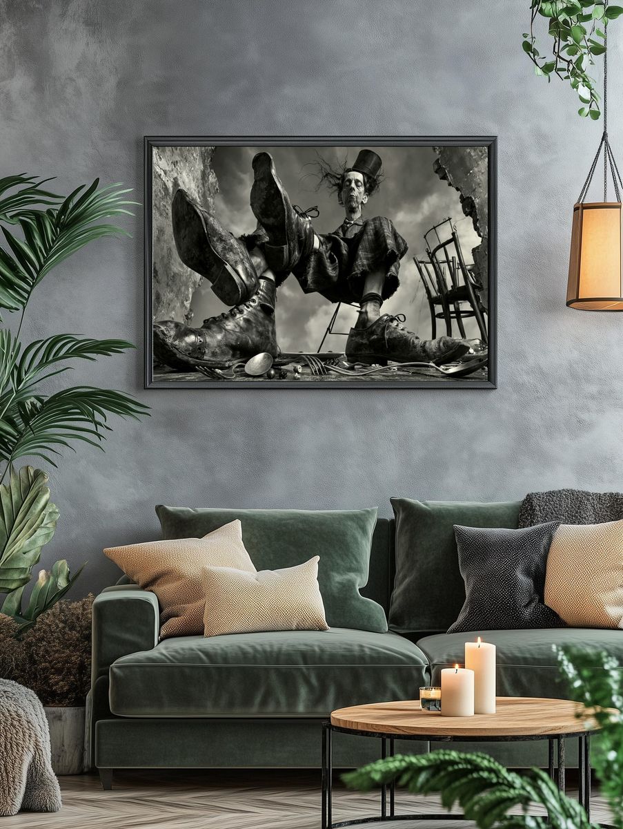 Surreal Gothic Figure Photography Poster. — room view 4