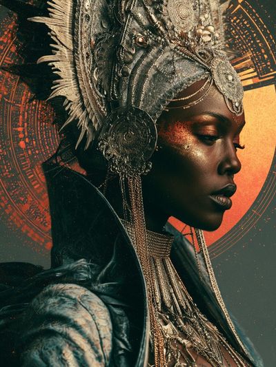 Celestial Warrior Portrait Print.