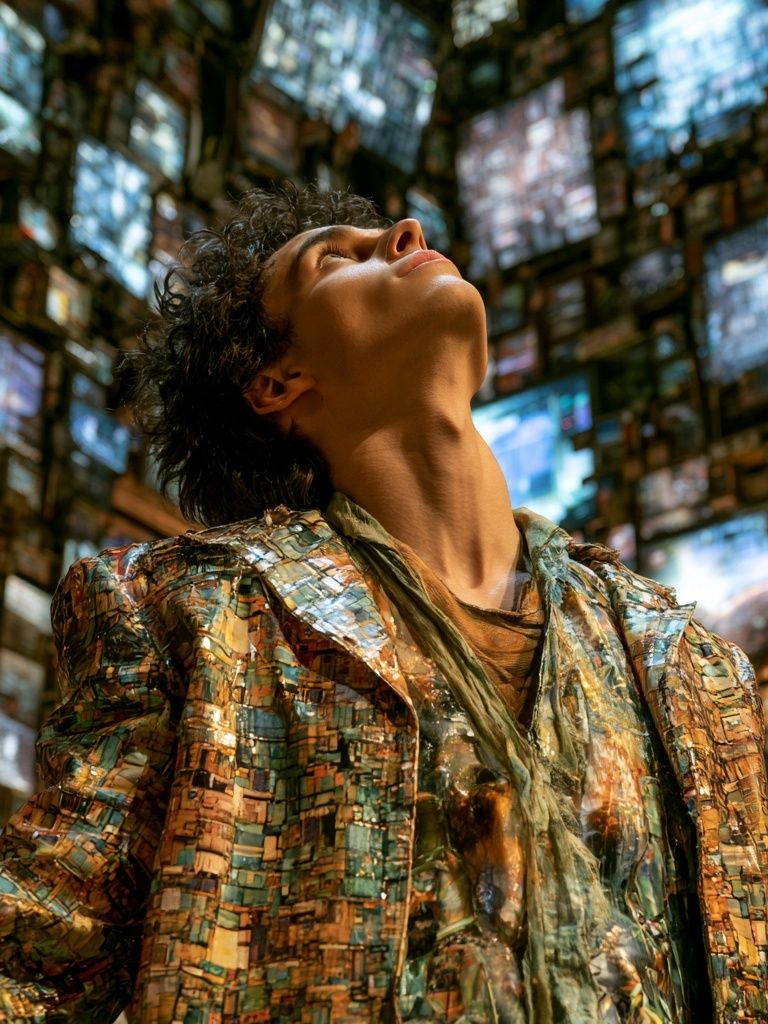 Surreal Portrait Mosaic Poster. poster detail