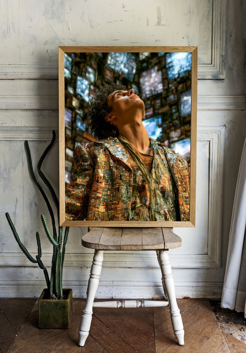 Surreal Portrait Mosaic Poster. — room view 1