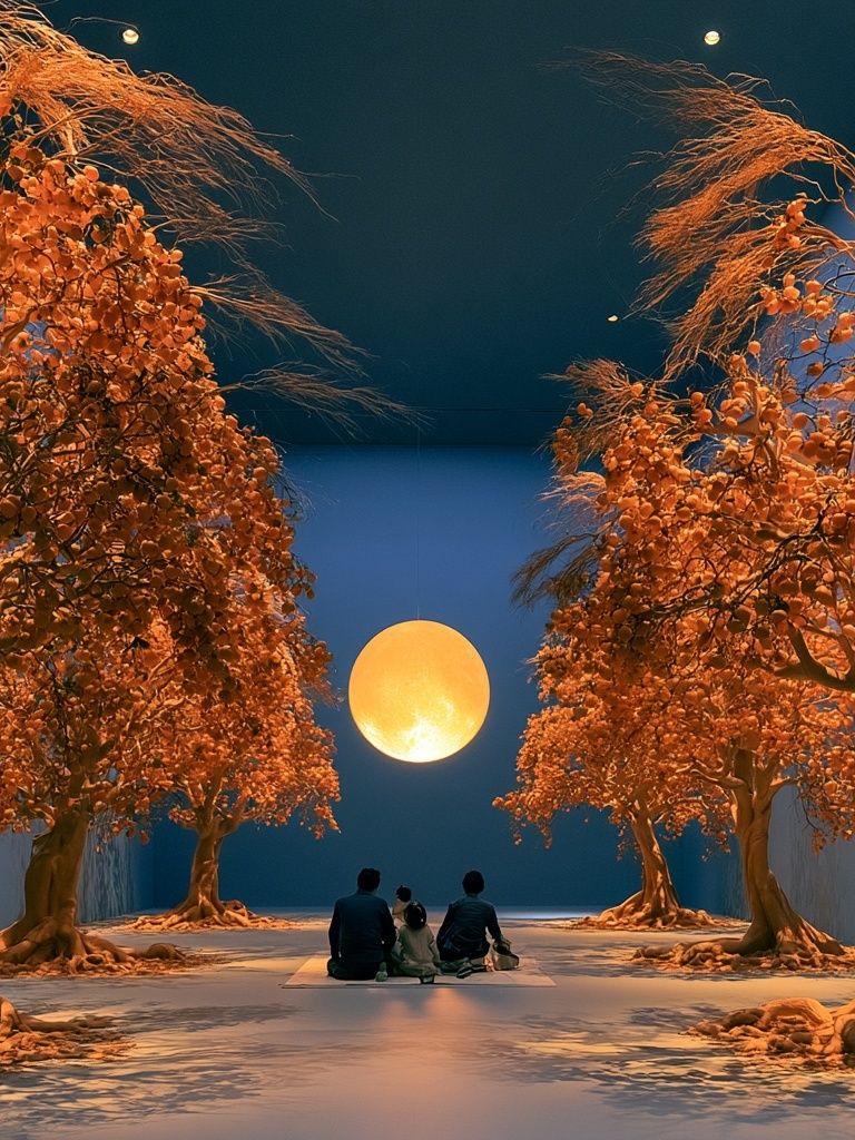 Moonlit Orchard Dreamscape Poster. poster — fine-art art