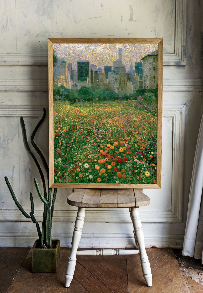 Central Park Bloomscape Print. room preview