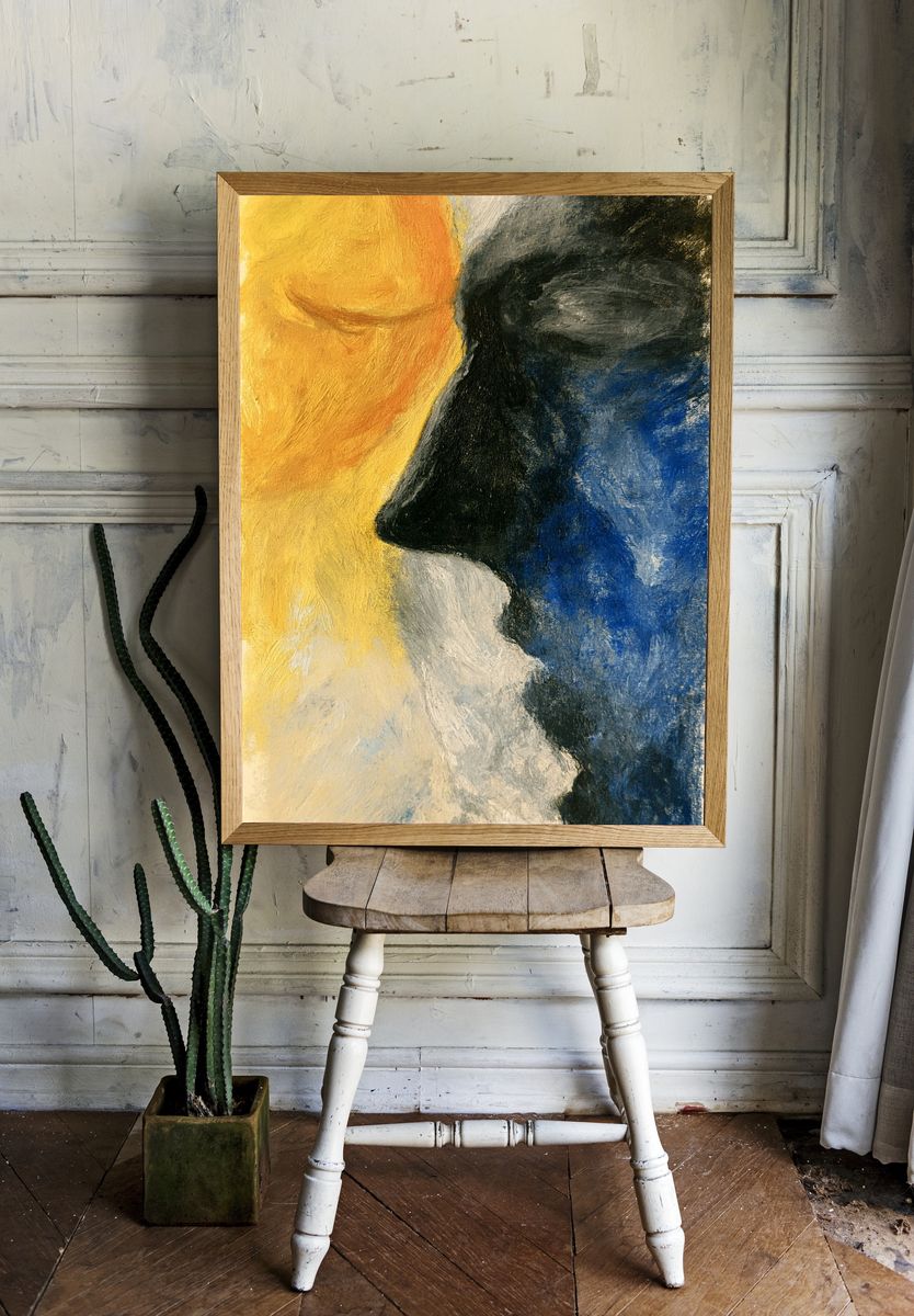 Abstract Face Profile Poster. room preview