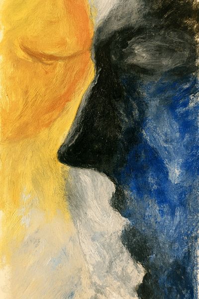 Abstract Face Profile Poster. poster print
