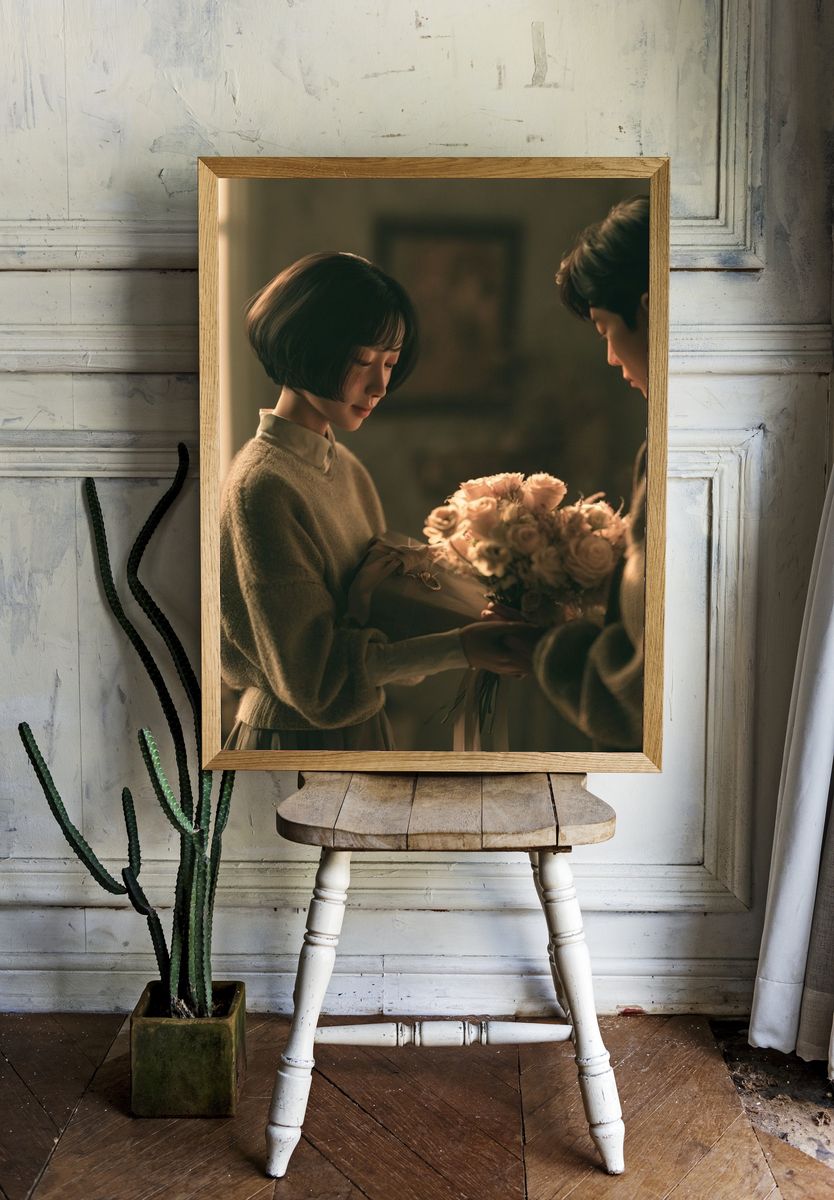 Tender Bouquet Portrait Poster. room preview