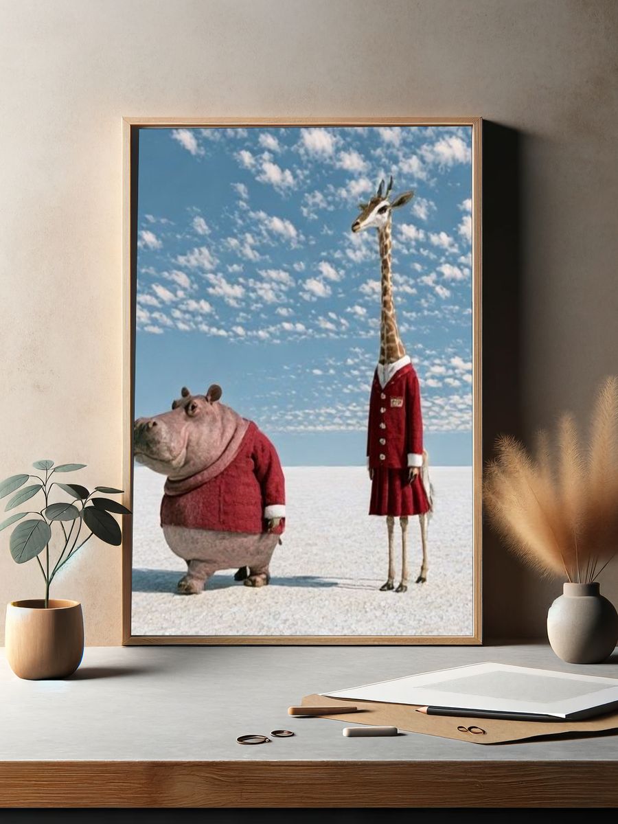 Surreal Animal Portrait Poster. — room view 2