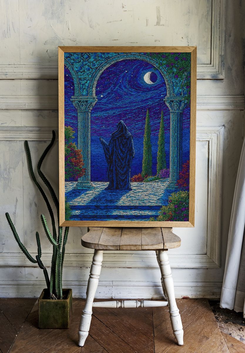 Moonlit Garden Archway Print. — room view 1