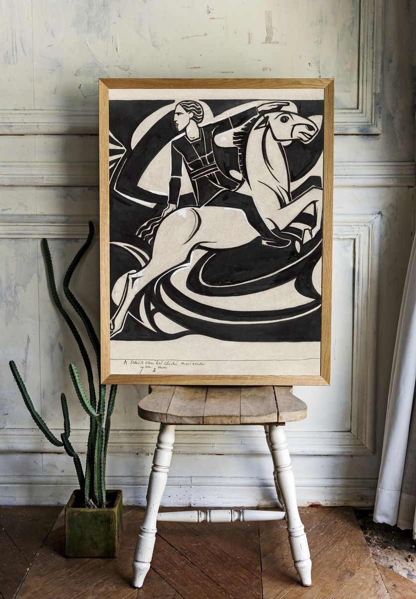 Man horseback (1878–1938) drawing high. — room view 1