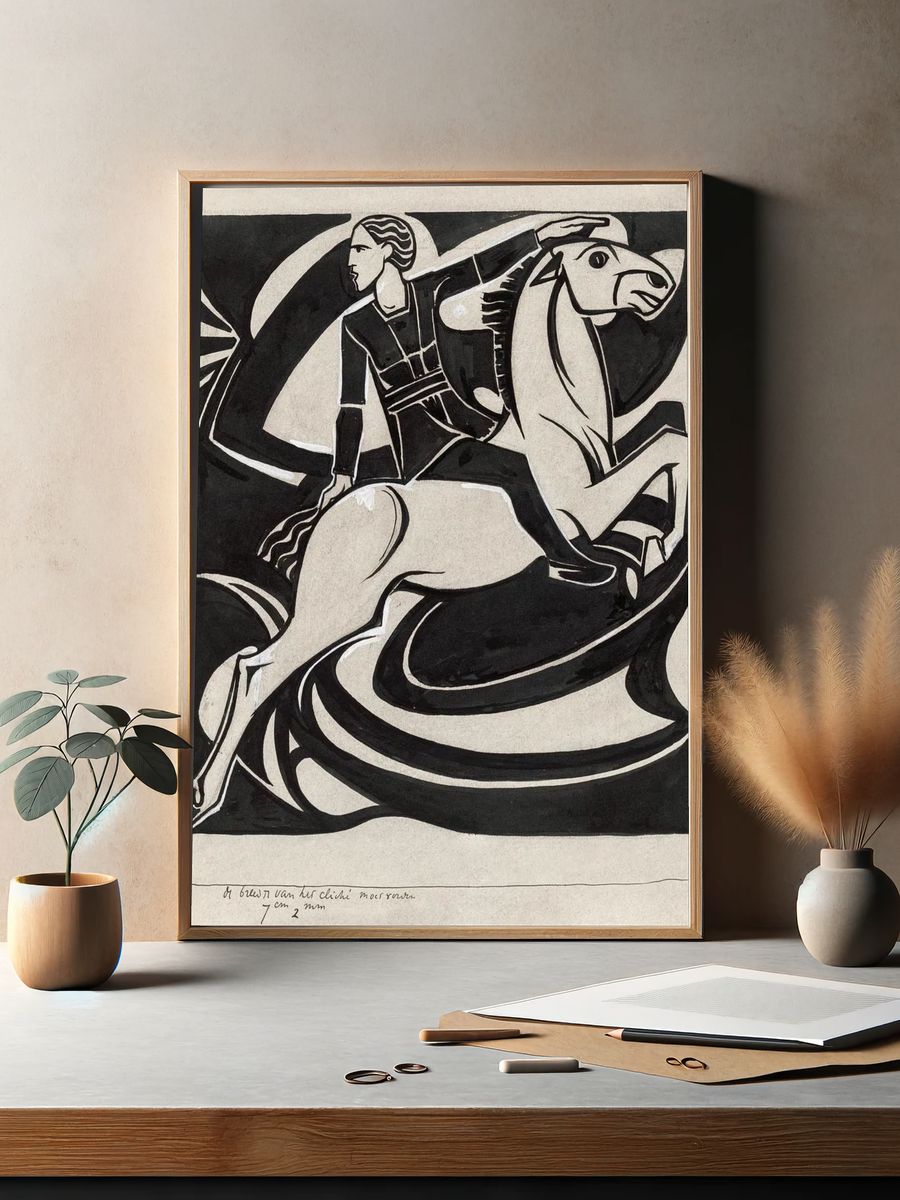 Man horseback (1878–1938) drawing high. — room view 2