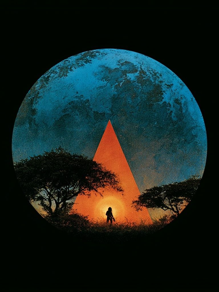 Celestial Triangle Landscape Poster. poster — fine-art art