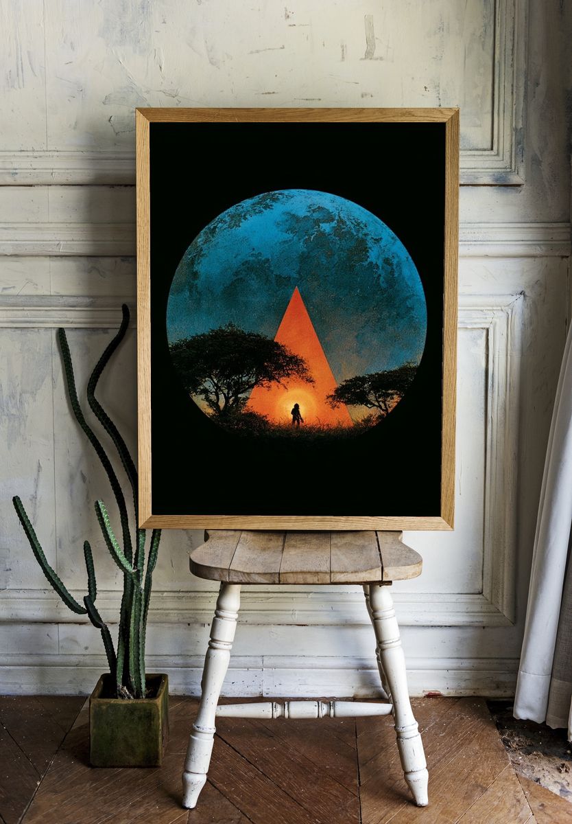 Celestial Triangle Landscape Poster. room preview