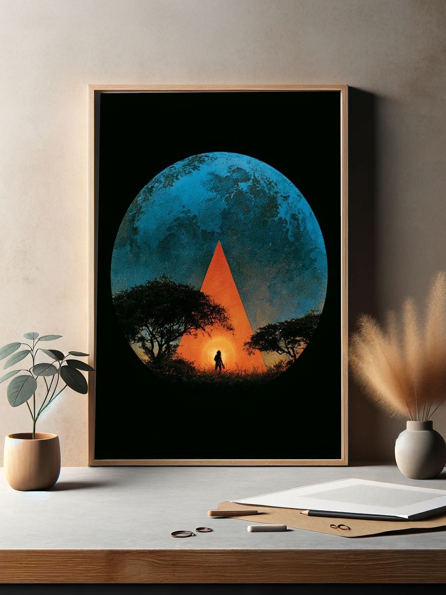 Celestial Triangle Landscape Poster. — room view 2