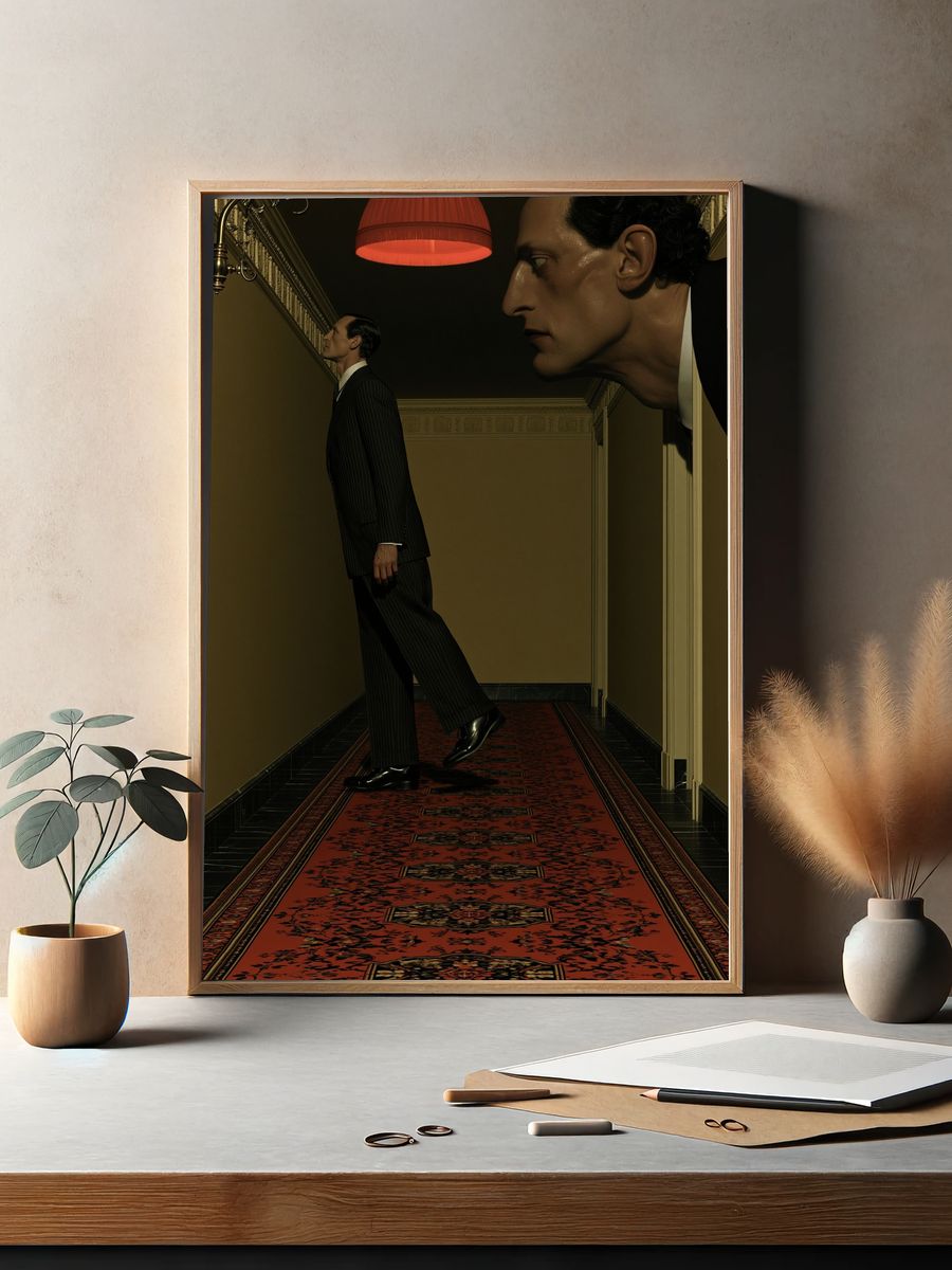 Surreal Hallway Portrait Print. — room view 2