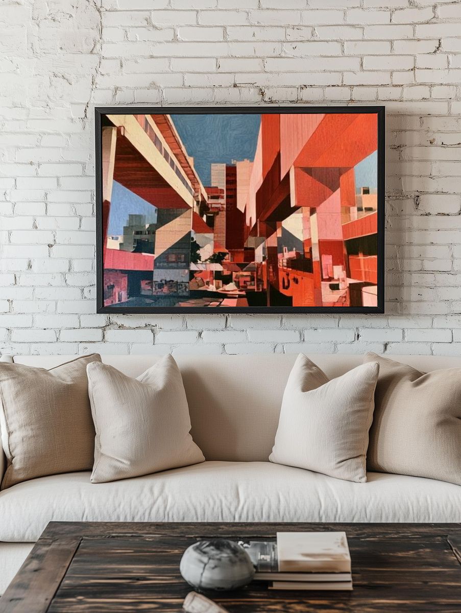 Urban Overpass Abstract Poster. room preview