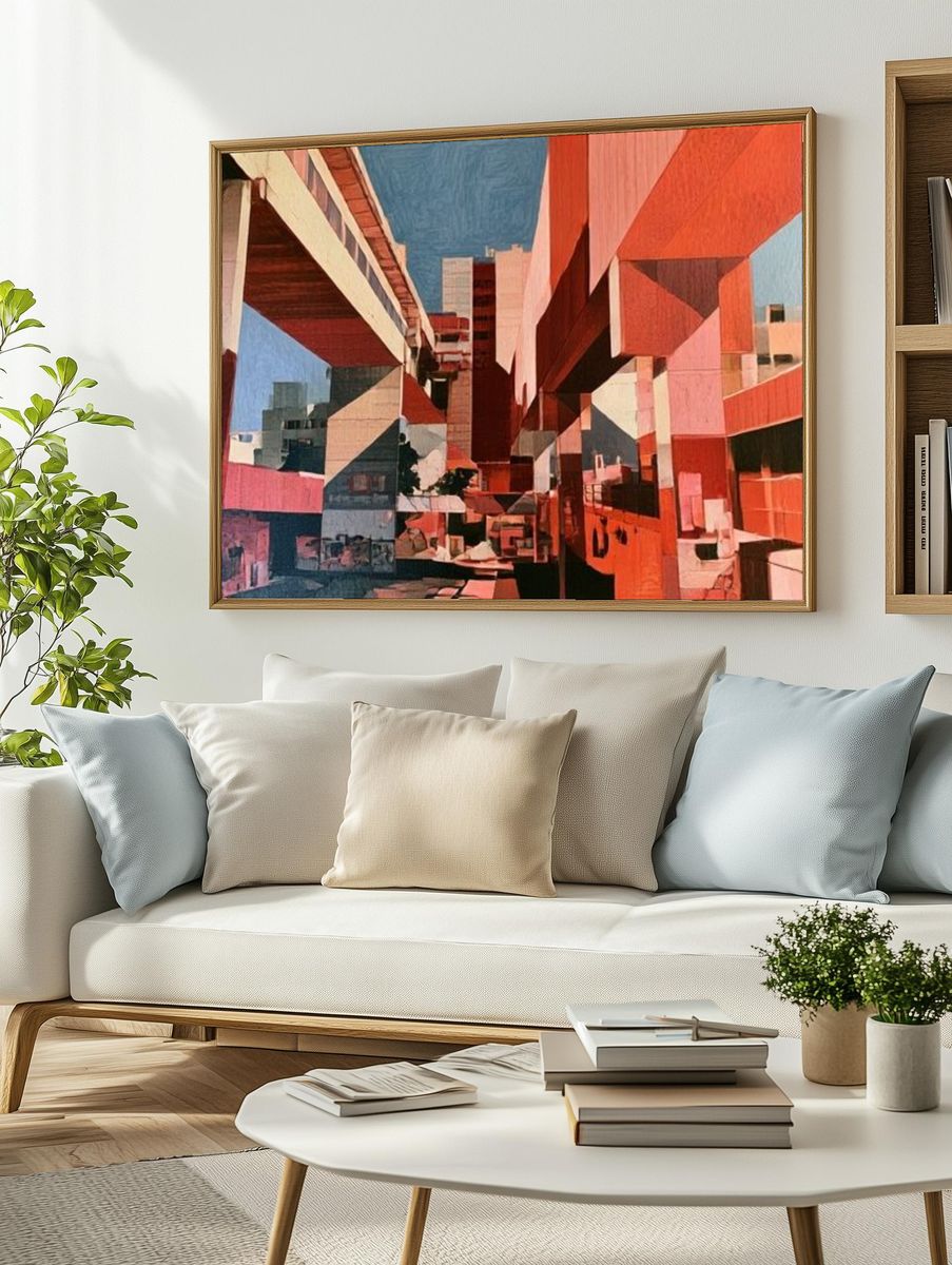 Urban Overpass Abstract Poster. — room view 2