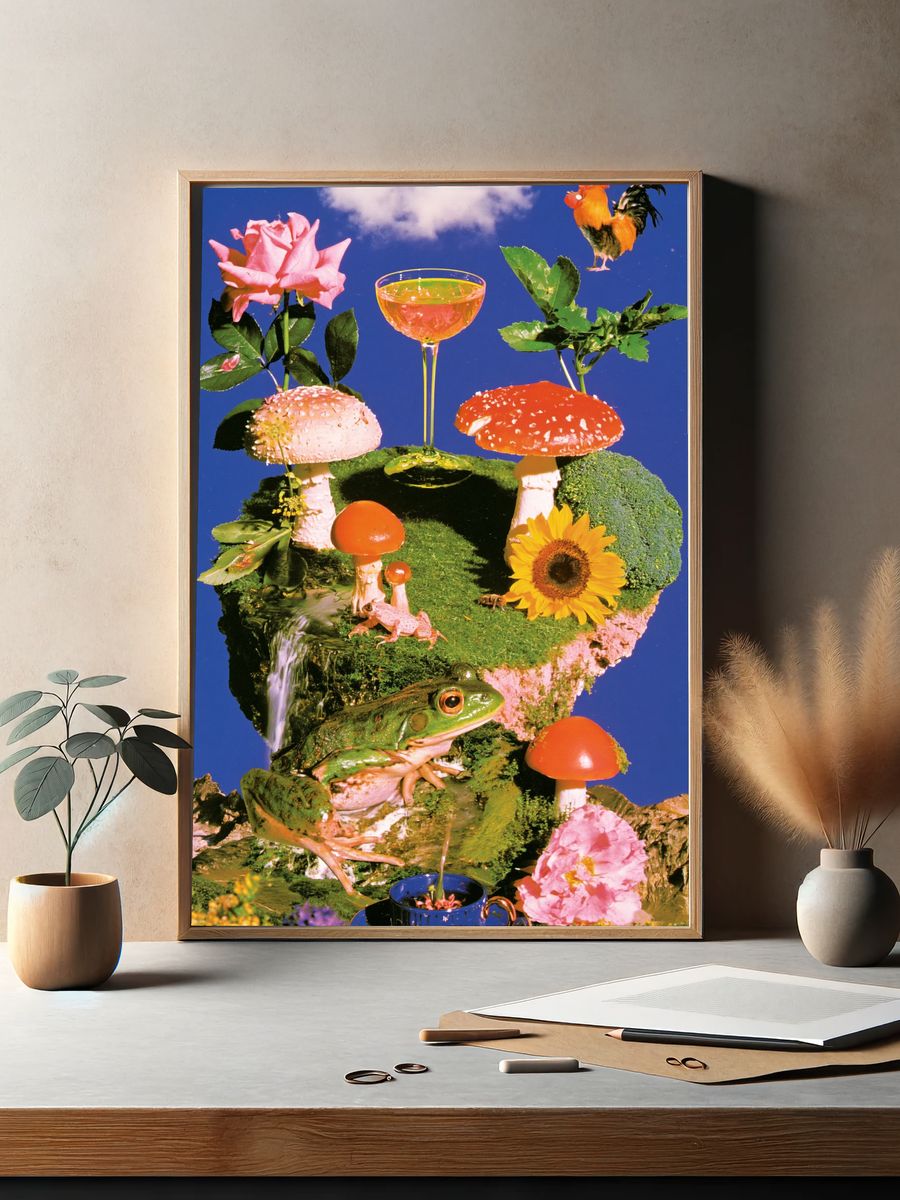 Surreal Garden Still Life Poster. — room view 2