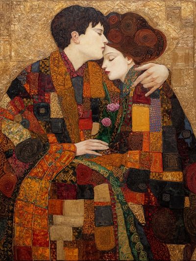 Lovers Embrace Fine-Art Print. poster