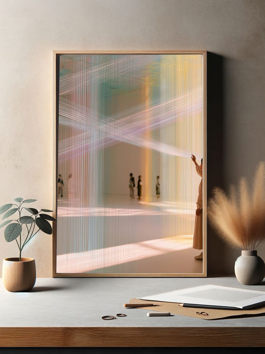 Light Threads Installation Poster. — room view 2