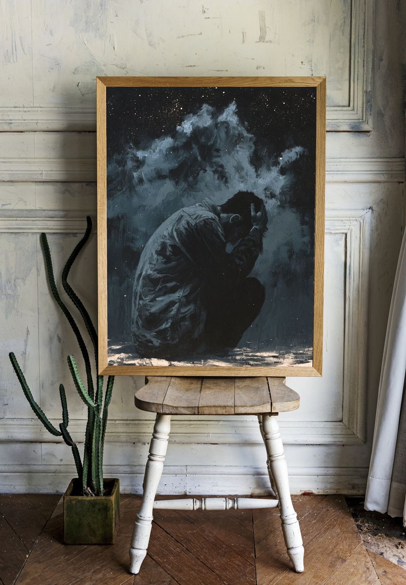 Solitude in the Storm Print. — room view 1