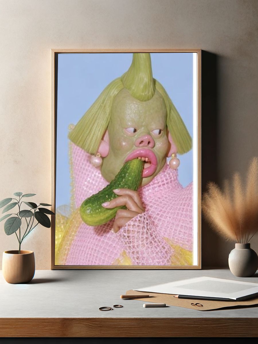 Surreal Avocado Portrait Print. — room view 2
