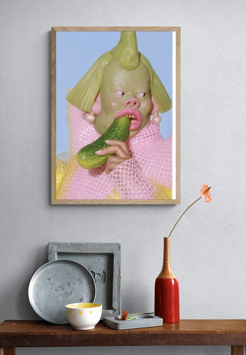 Surreal Avocado Portrait Print. — room view 3