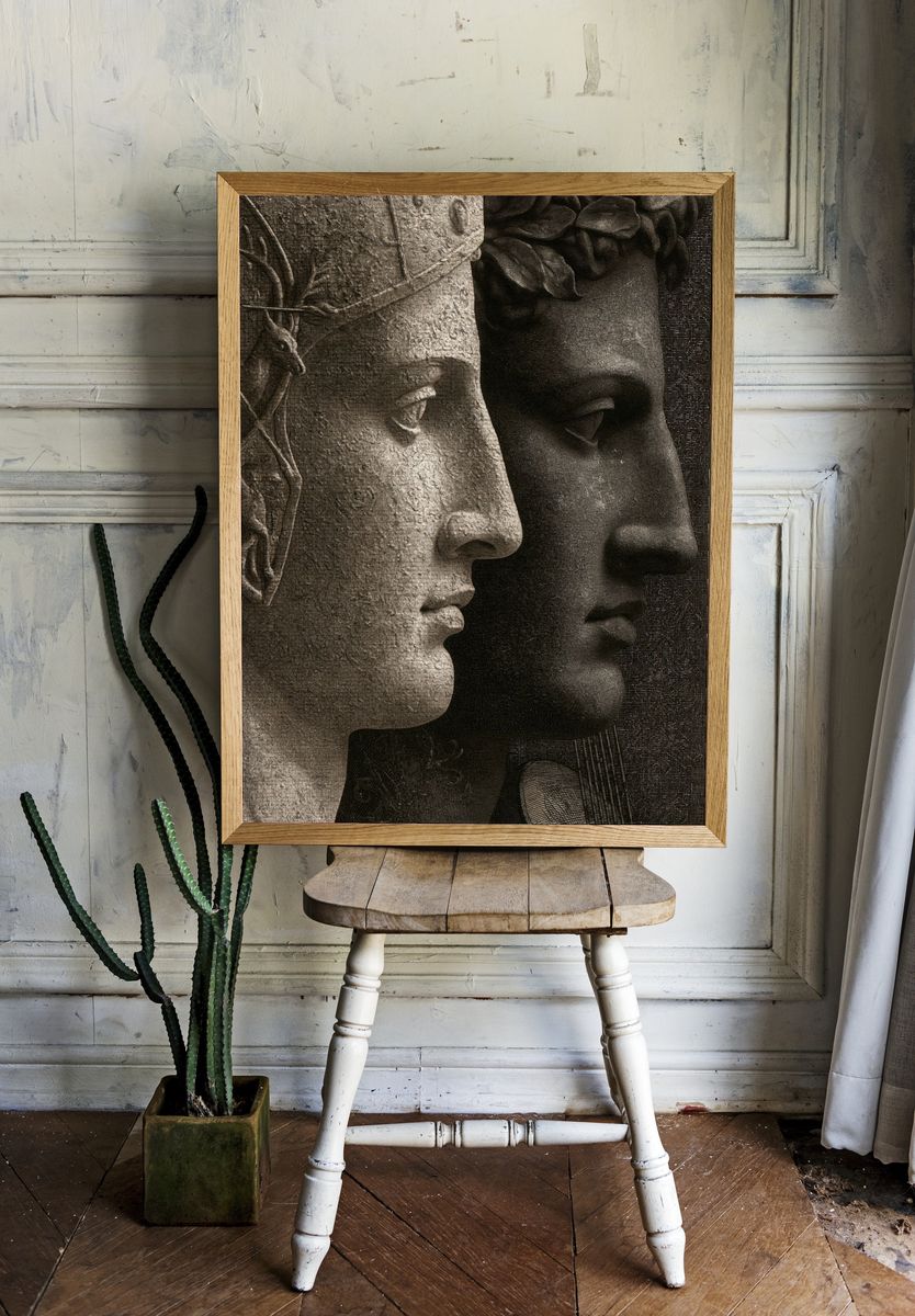 Classical Faces Fine-Art Poster. — room view 1