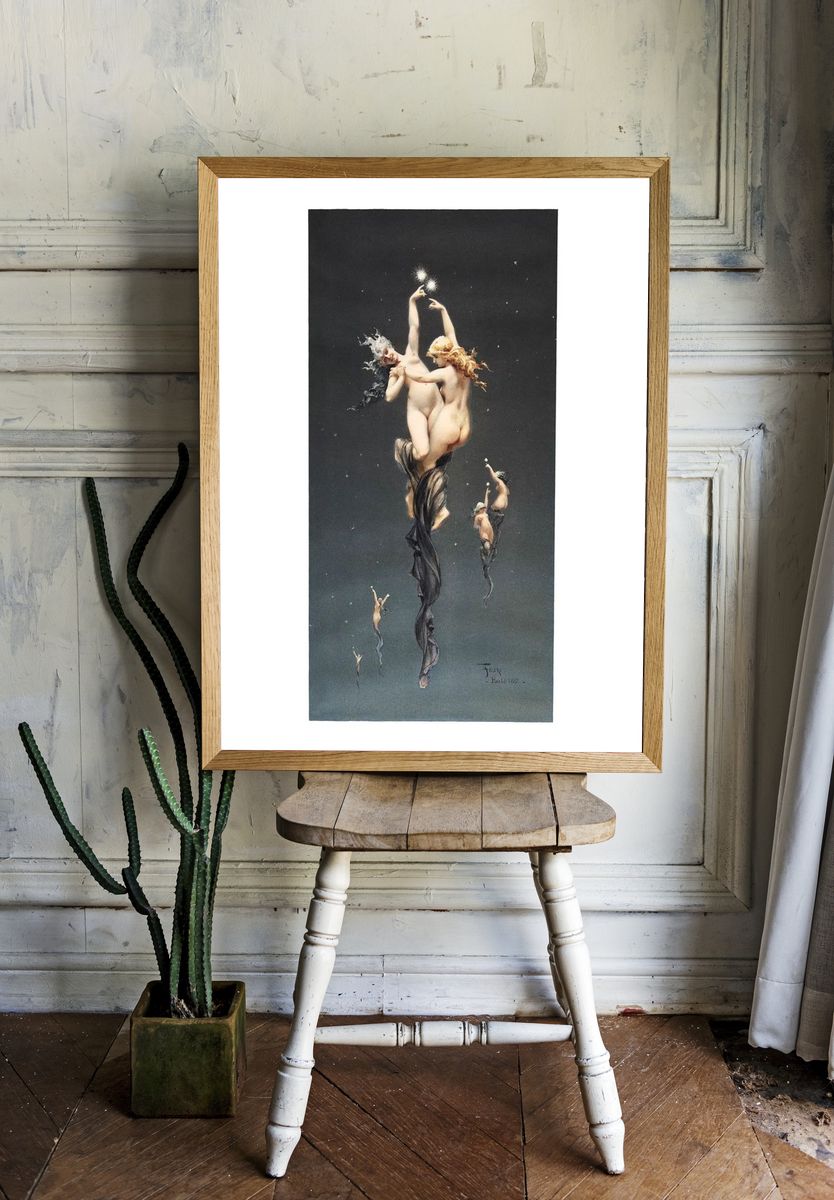 Twin Stars art print (1851–1896). room preview