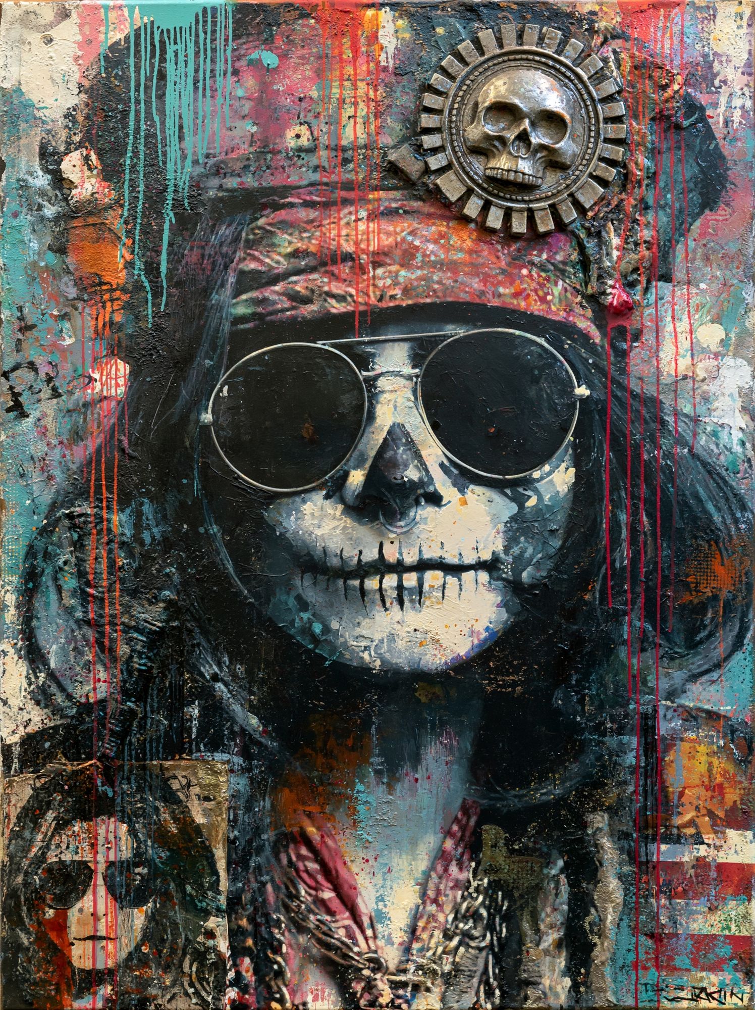 Psychedelic Skull Portrait Poster. poster — fine-art art