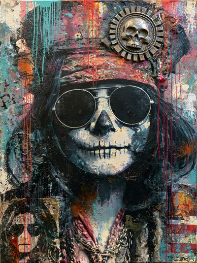 Psychedelic Skull Portrait Poster. poster print