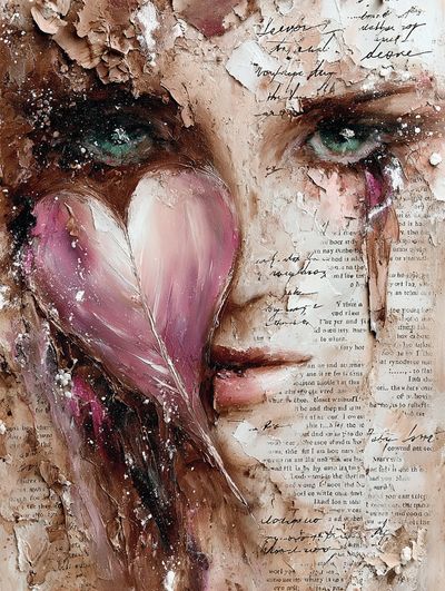 Dreaming Face Collage Poster. poster print