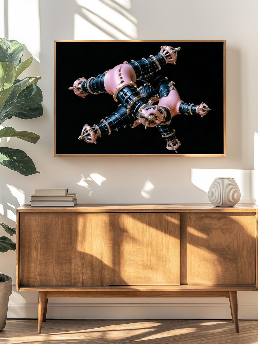 Surreal Starfish Sculpture Print. — room view 3