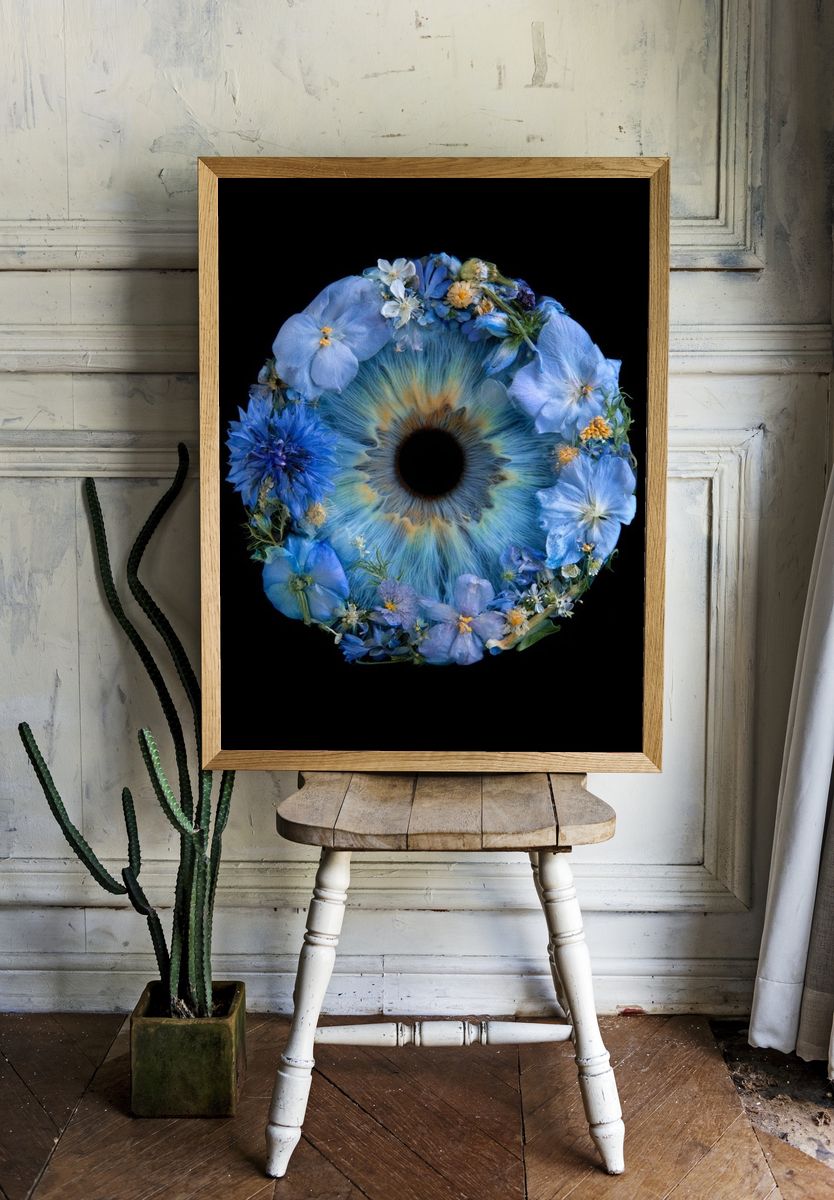 Blue Floral Eye Print. — room view 1