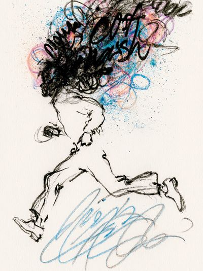 Abstract Figure Sketch Poster. poster