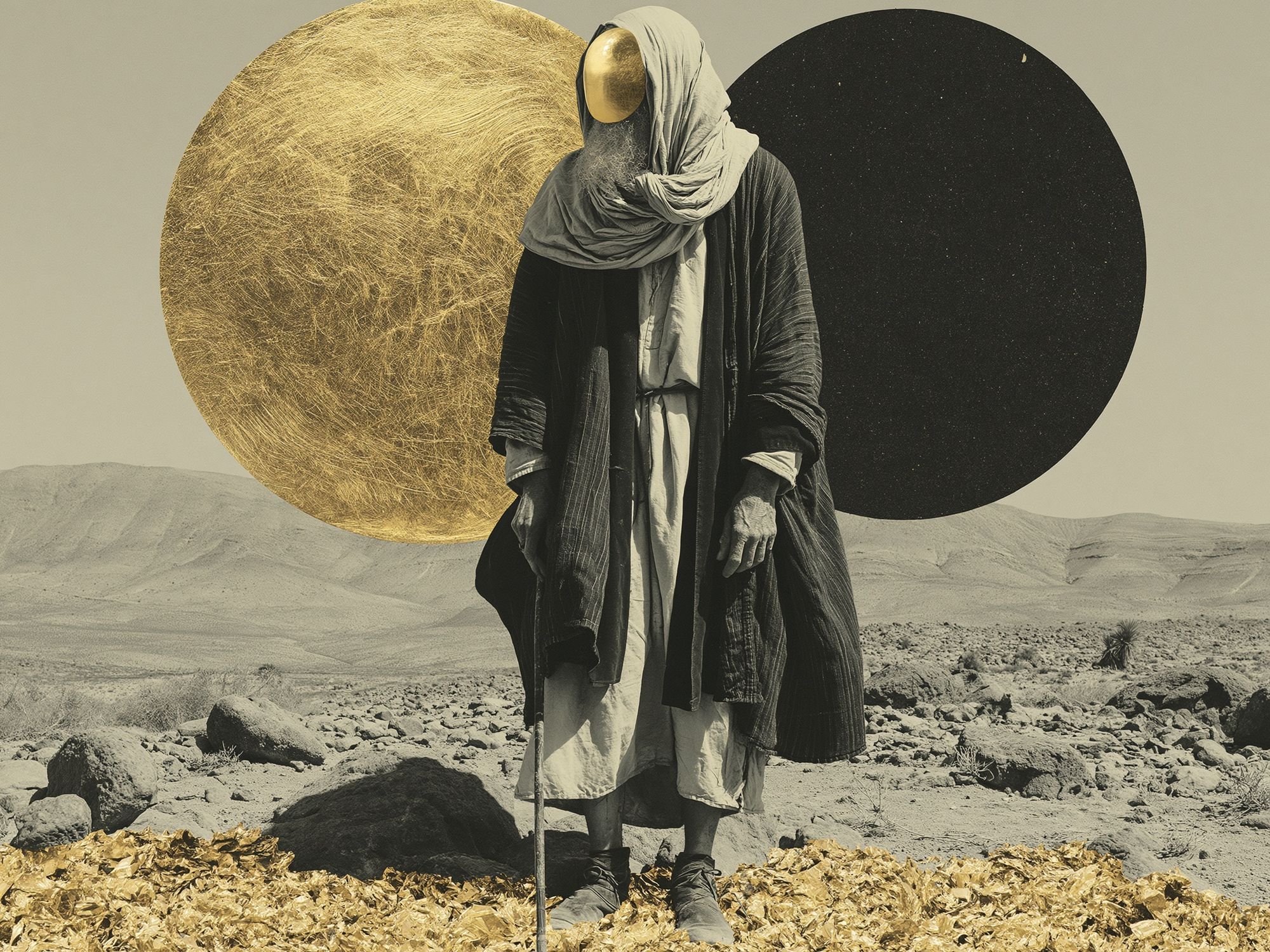 Desert Figure Surrealism Print. poster — fine-art art