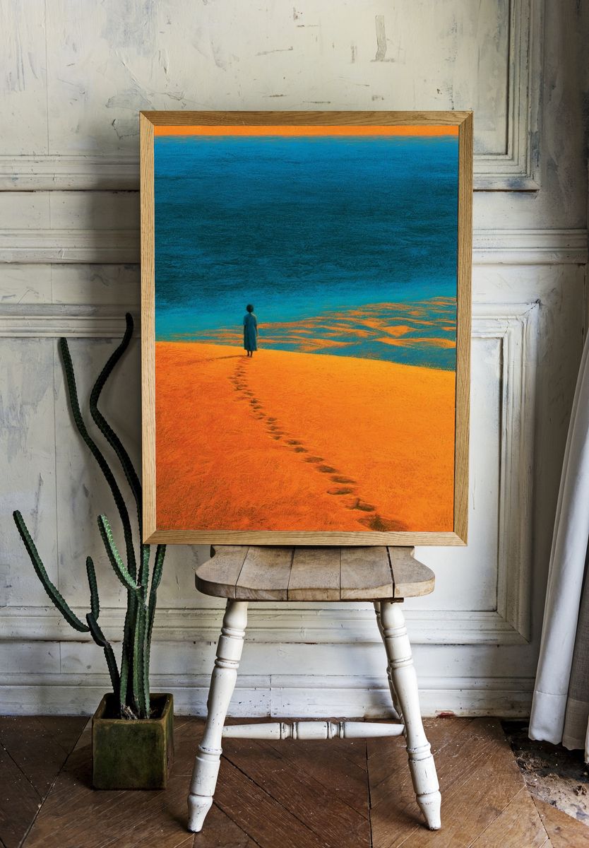Desert Horizon Surrealism Poster. — room view 1